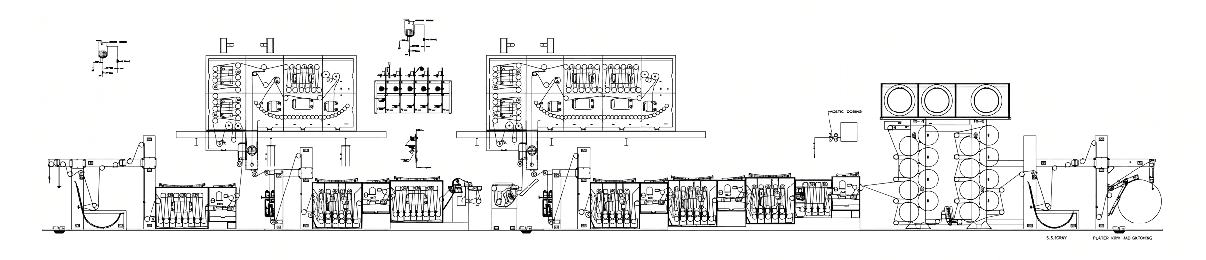 Technical line diagram of the Continuous Bleaching Range