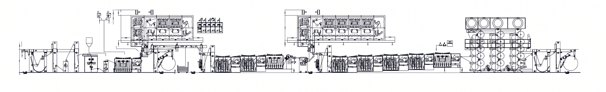 Technical line diagram of the Continuous Bleaching Range