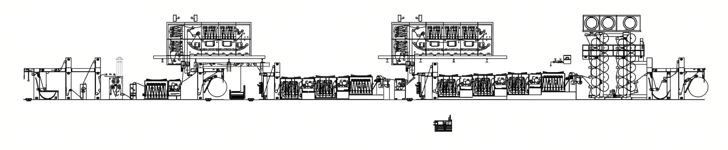Technical line diagram of the Continuous Bleaching Range