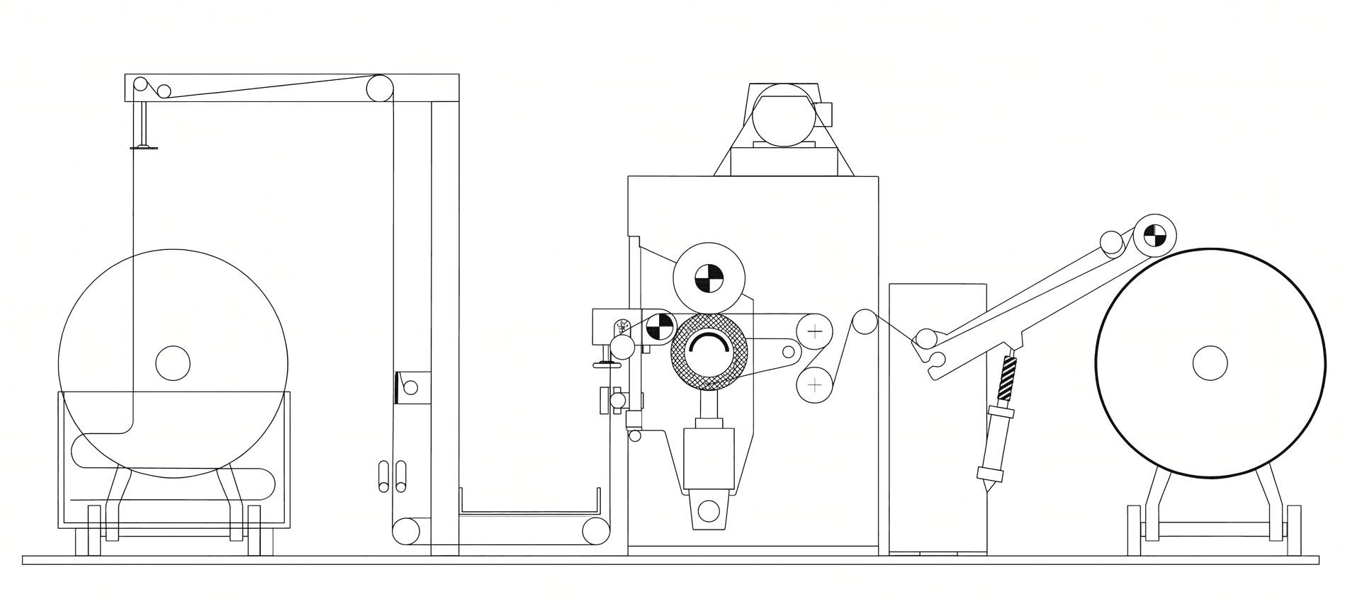 Technical line diagram of the Continuous Calendering Range