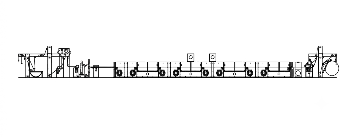 Technical line diagram of the Continuous Stenter Range