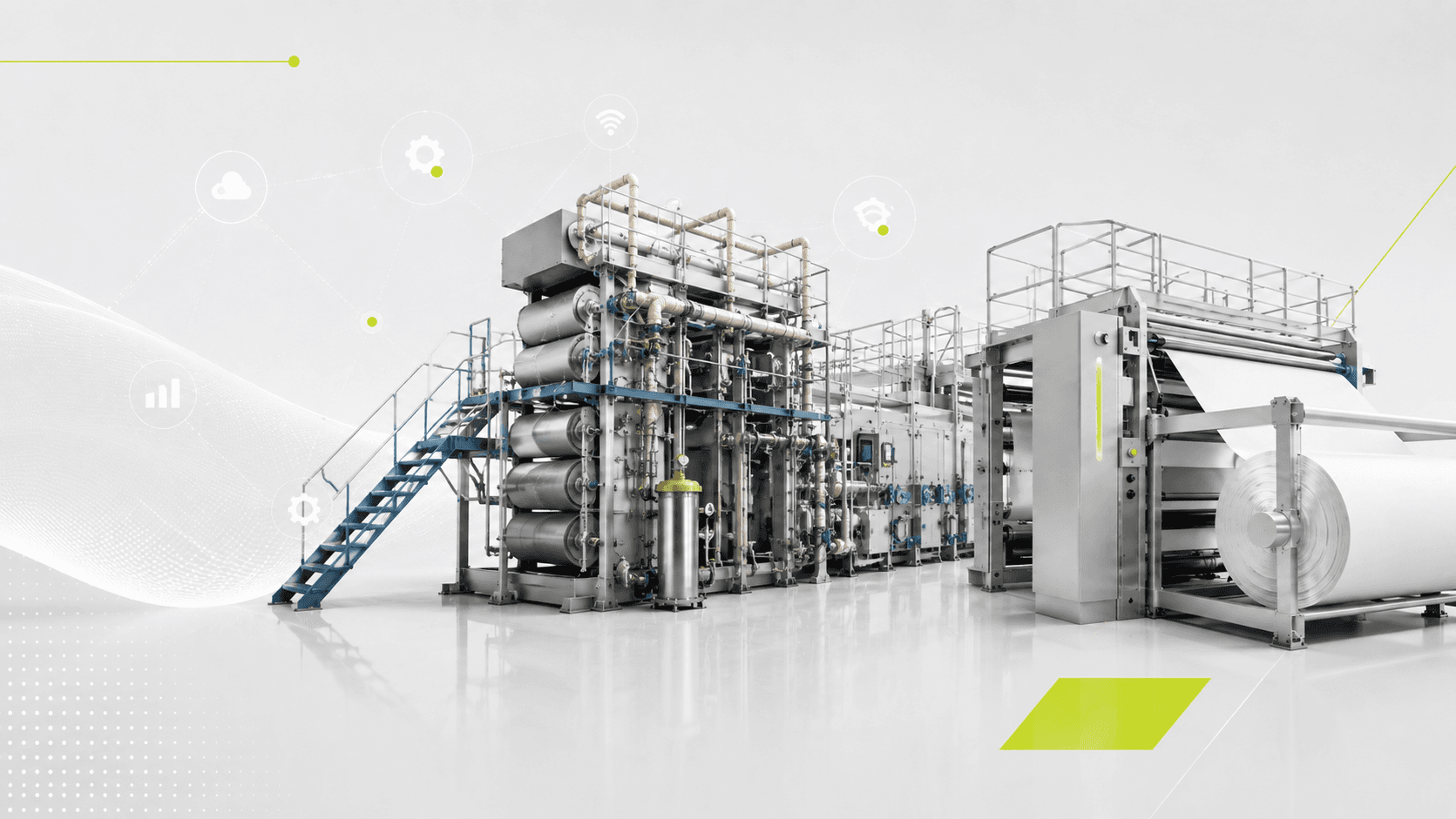 Connected textile machinery with IoT sensors and monitoring